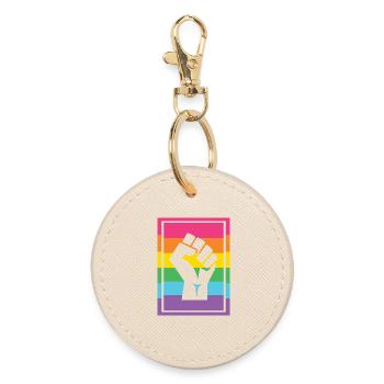 Mois de la fierté LGBT - Pride Lives Matter - Porte-clés rond - huître - Devant