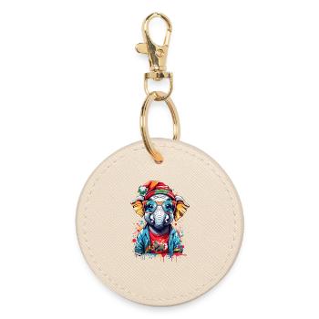 Éléphant cool - Porte-clés rond - huître - Devant