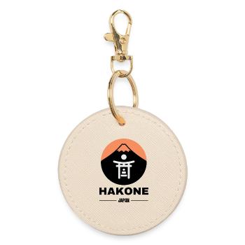Hakone - Fuji - Japan - Round Keyring - oyster - Front