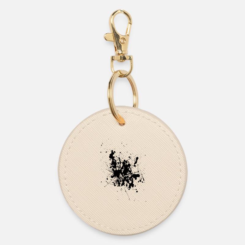 Noir.Splash - Porte-clés rond - huître