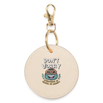 Ne vous inquiétez pas, tout ira bien -grenouille- - Porte-clés rond - huître - Devant
