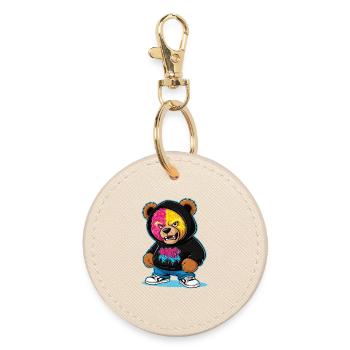 Grumpy Bear - Round Keyring - oyster - Front
