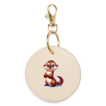 Otter - Round Keyring - oyster - Front