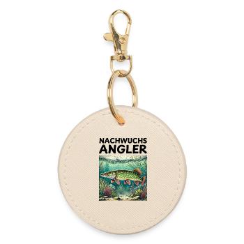Pike Motif Kids - Round Keyring - oyster - Front