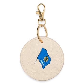 Drapeau de l’Oklahoma - Porte-clés rond - huître - Devant