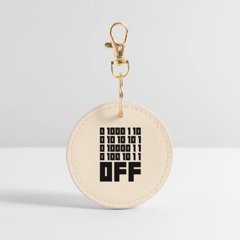 Binary Code F**k OFF – Nerd Humor & Geek Code Round Keyring