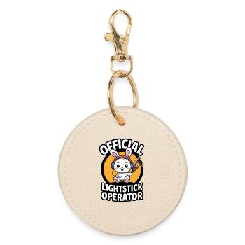 K-Pop Fan Lightstick Korea - Round Keyring - oyster - Front