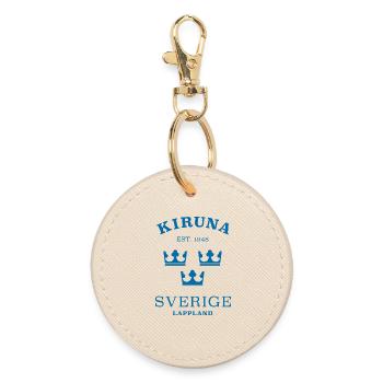 Kiruna Sverige Sweden - Round Keyring - oyster - Front