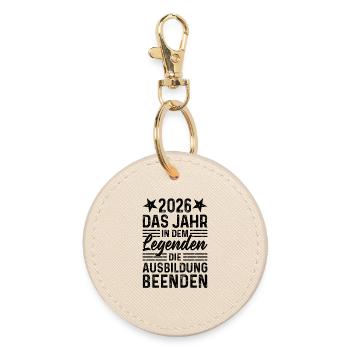 2026 Year Legends Finish Education - Round Keyring - oyster - Front