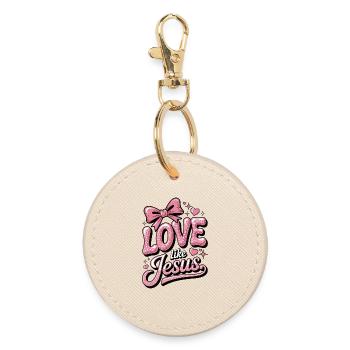 Love Like Jesus - Runder Schlüsselanhänger - Auster - Vorne