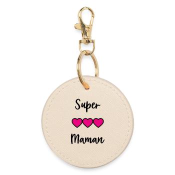 MAMMA. CHRISTMAS. HAPPY BIRTHDAY. HEART. HAPPY MOTHER'S DAY. - Round Keyring - oyster - Front