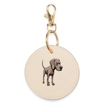 Weimaraner Amoureux Weimaraner Gardien Weimaraner - Porte-clés rond - huître - Devant