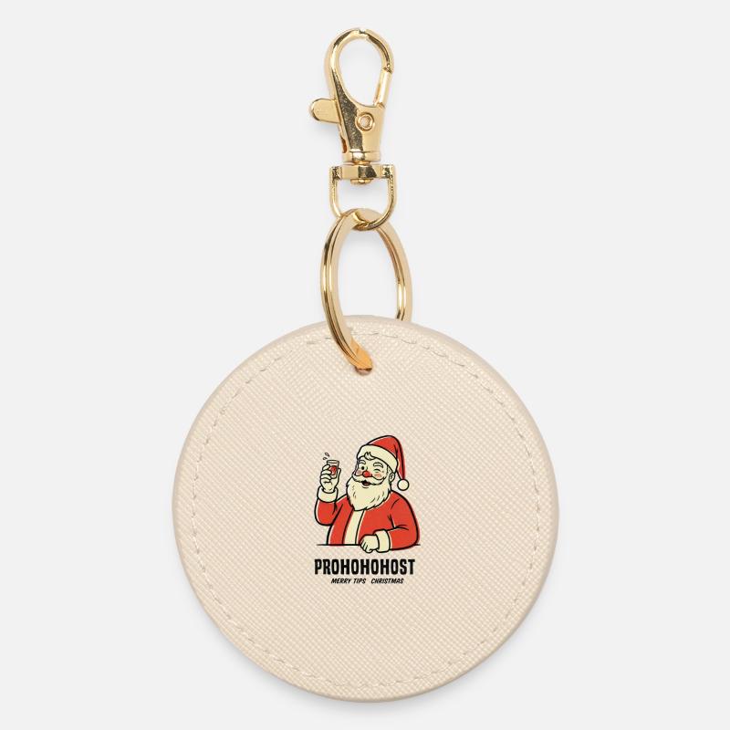 Prohohohost - Round Keyring - oyster