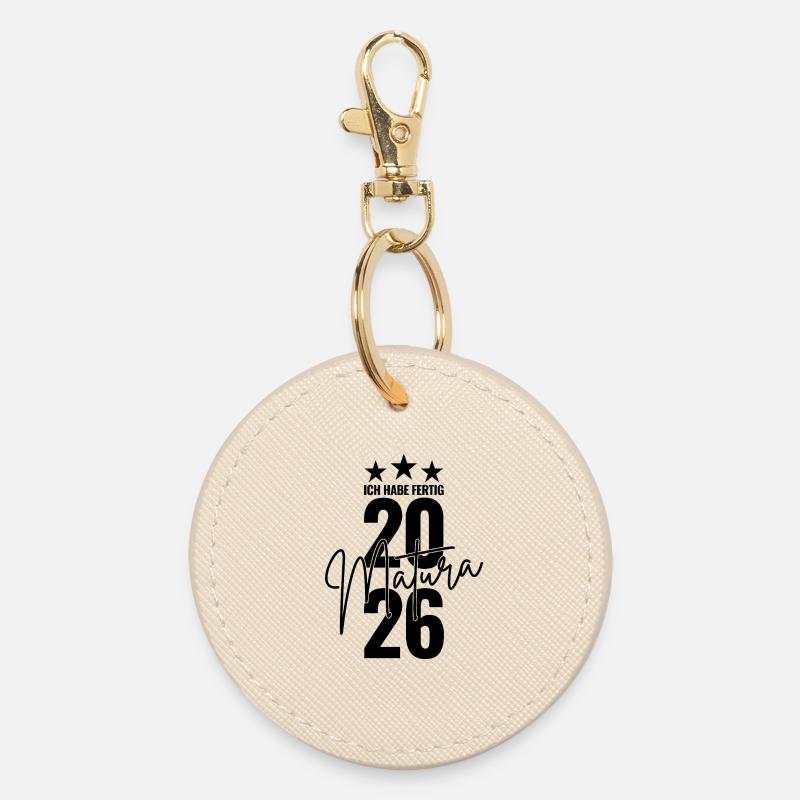 Matura 2026 I'm done - Round Keyring - oyster