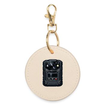 Rugged Action Cam Illustration - Round Keyring - oyster - Front