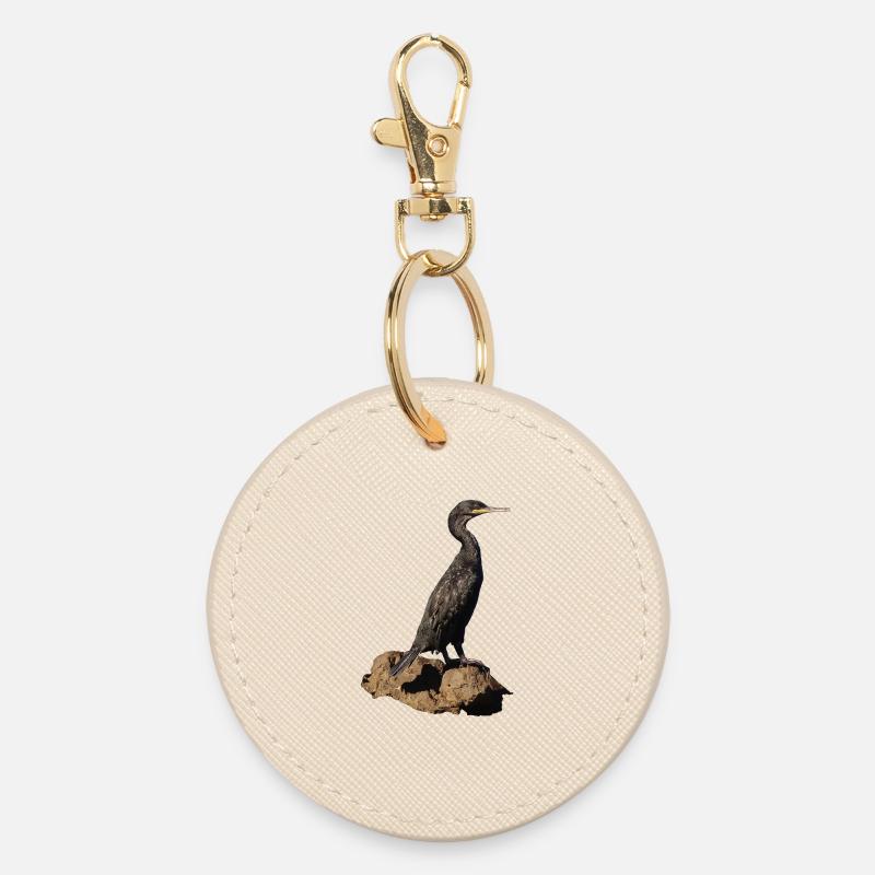 Cormorant - Round Keyring - oyster