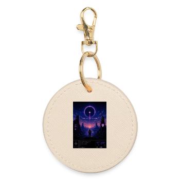 VOID//VISION – Pixel Void Dreams - Round Keyring - oyster - Front