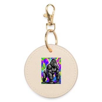 gorilla - Round Keyring - oyster - Front