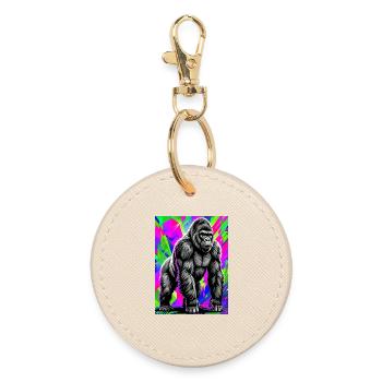 gorilla - Round Keyring - oyster - Front