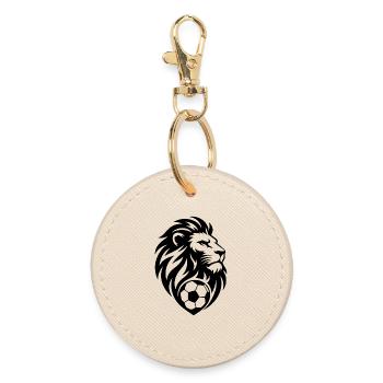 Leo avec le football - Porte-clés rond - huître - Devant