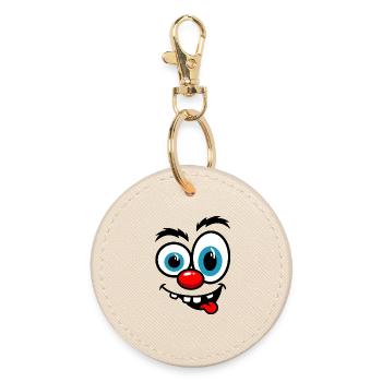 Caricature colorée du clown - Porte-clés rond - huître - Devant