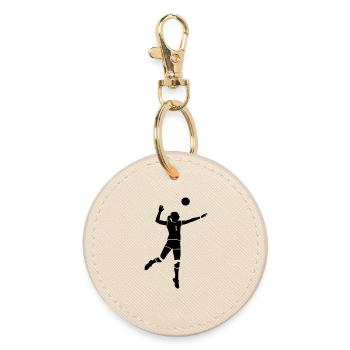 Volleyball - Runder Schlüsselanhänger - Auster - Vorne