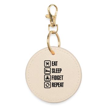 Eat Sleep Fidget Repeat - Fidget Spinner - Porte-clés rond - huître - Devant