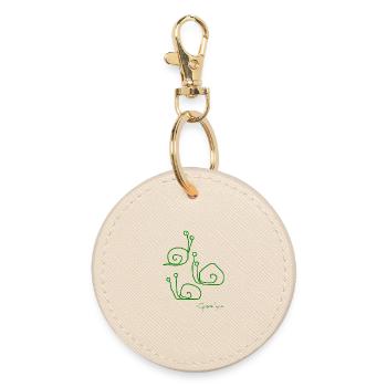 Snailmeeting © Chyropterum Innoxius - Round Keyring - oyster - Front
