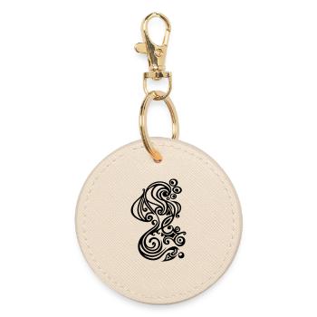 Seahorse - Round Keyring - oyster - Front