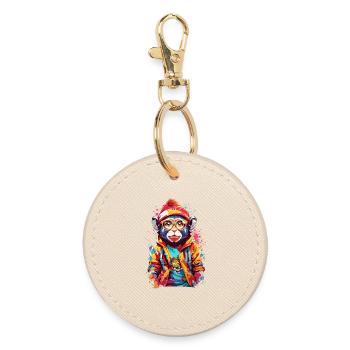 Singe cool - Porte-clés rond - huître - Devant
