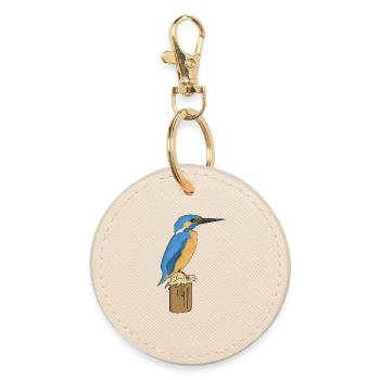 Martin-pêcheur - Porte-clés rond - huître - Devant