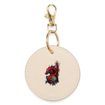 Merveilleux dragon chinois - Porte-clés rond - huître - Devant