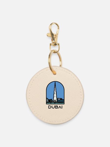 Dubai - Burj Khalifa - Runder Schlüsselanhänger - Auster