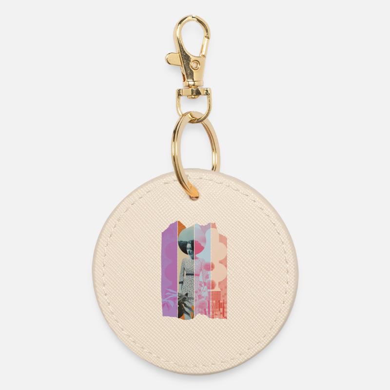 Nuances de couleurs - Porte-clés rond - huître