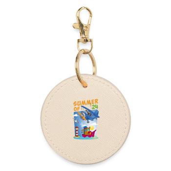 The colorful summer of 2024 - Round Keyring - oyster - Front