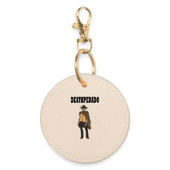 Skeleton Cowboy - Round Keyring - oyster - Front