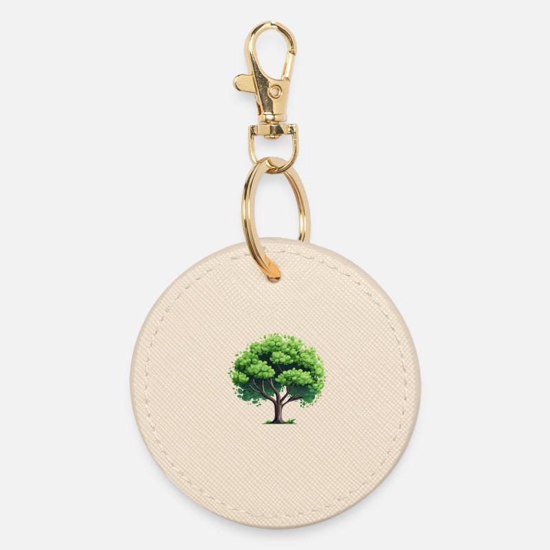 Arbre naturel - Porte-clés rond - huître