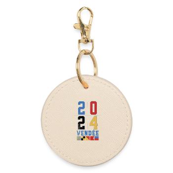 Design régate globe Année 2024 Vendée  - Porte-clés rond - huître - Devant