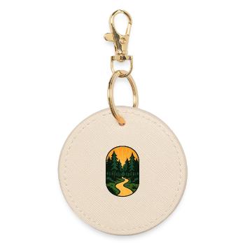 Forest Trail Escape - Round Keyring - oyster - Front