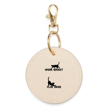 Work smart - Round Keyring - oyster - Front