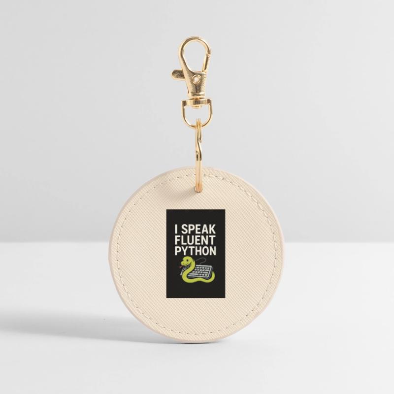 Python Coding Snake Round Keyring
