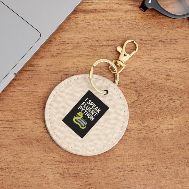 Python Coding Snake Round Keyring