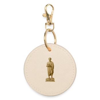 Statue antique avec motif smartphone - Porte-clés rond - huître - Devant