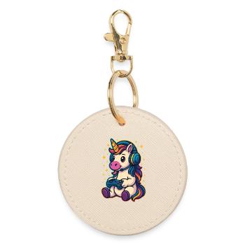 Licorne de jeu - Porte-clés rond - huître - Devant