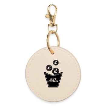 Expensive fries - Round Keyring - oyster - Front