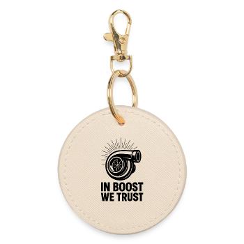 In Boost We Trust Turbo - Runder Schlüsselanhänger - Auster - Vorne