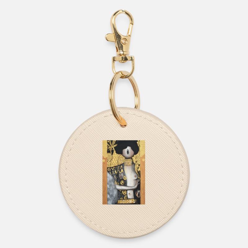 Klimt-bot2 - Runder Schlüsselanhänger - Auster