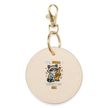 Verbiert Beer Shirt – Hop Love & Raccoon - Round Keyring - oyster - Front