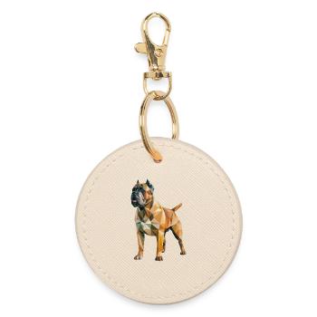 Mastiff - Cool Low Poly  Logo - Porte-clés rond - huître - Devant