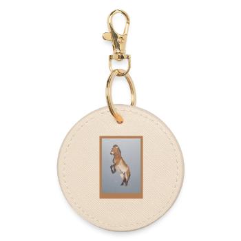 High-riding horse - Round Keyring - oyster - Front